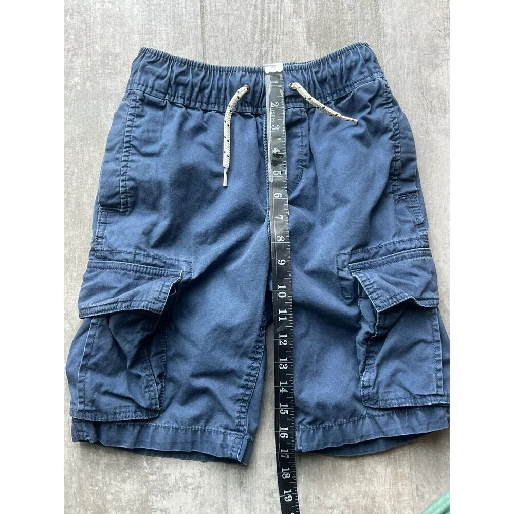 GAP Kids Drawstring Cargo  Pull-On Short Cotton Navy Blue Boys M Regular 8-9